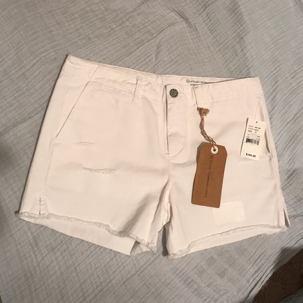 NWT AG Adriano Goldschmied jeans White denim short